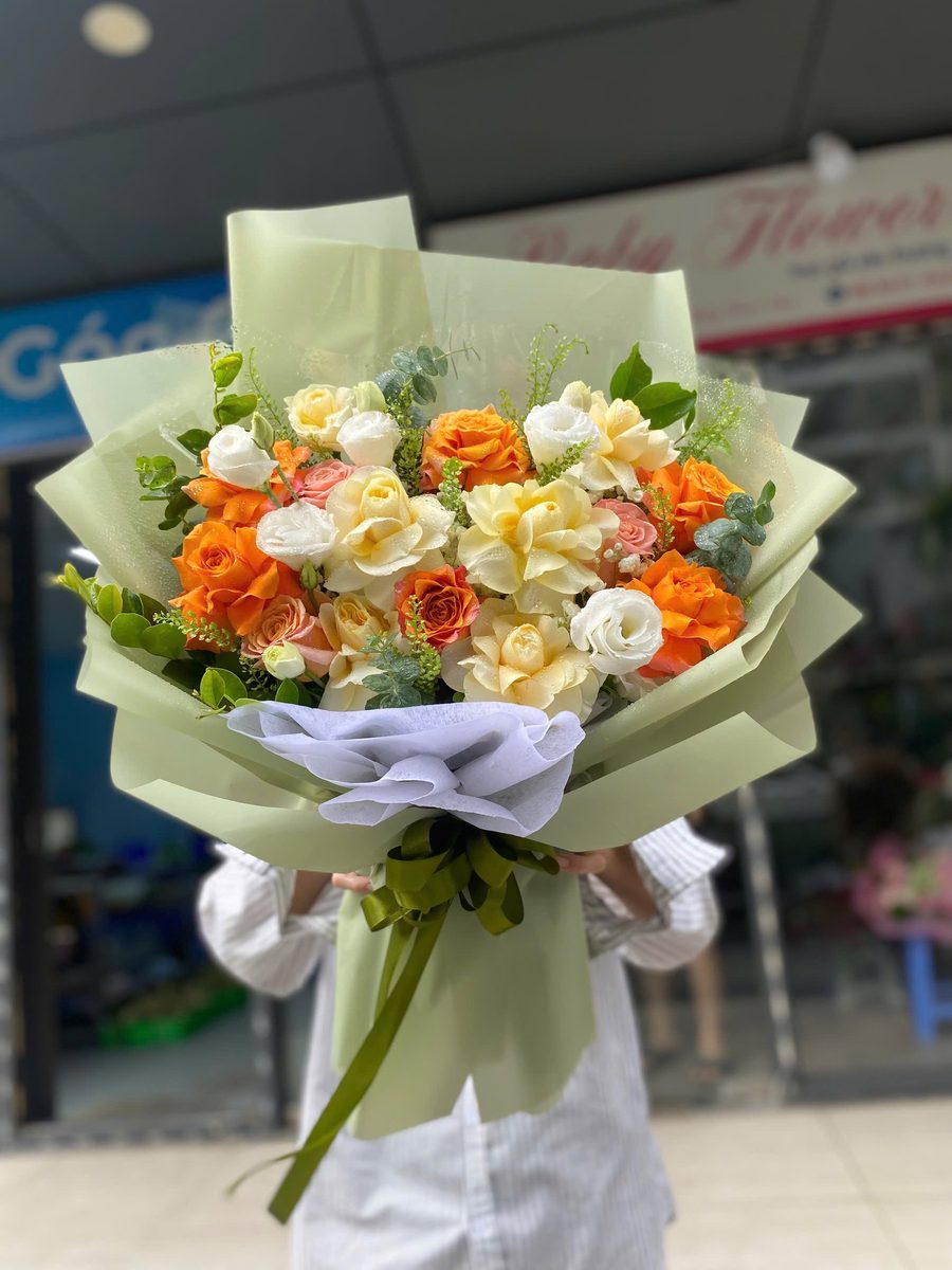 Bó hoa cam vàng rực rỡ — mẫu 9134 MyMy Bakery